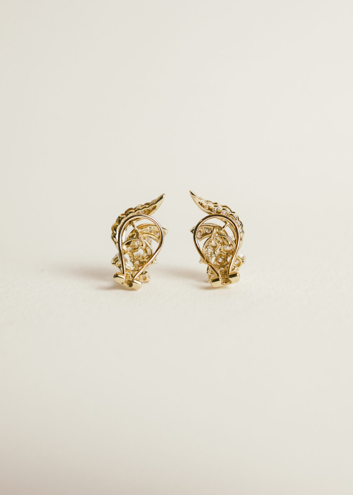 fd18 pendientes rosetas diamantes