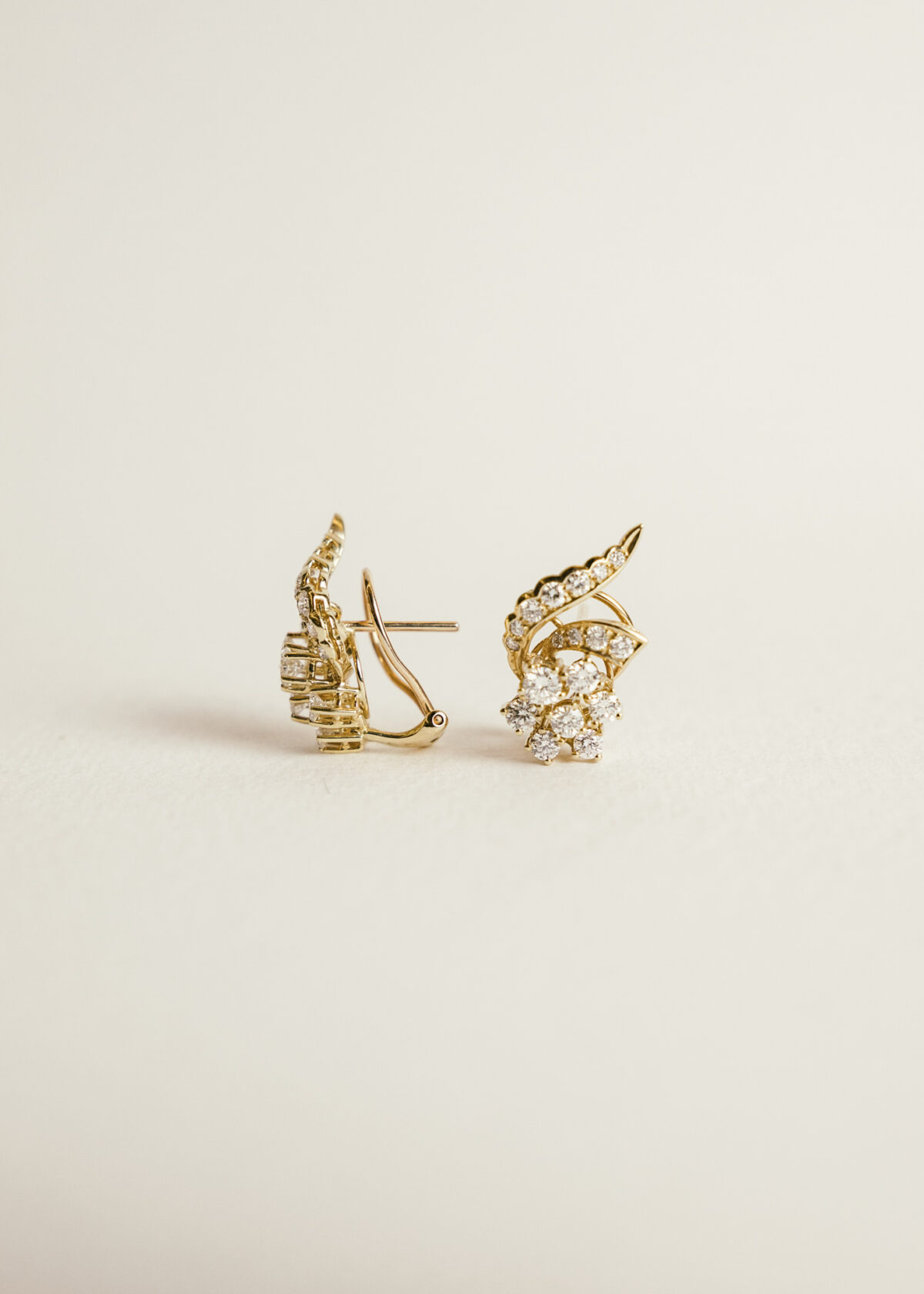 fd18 pendientes rosetas diamantes