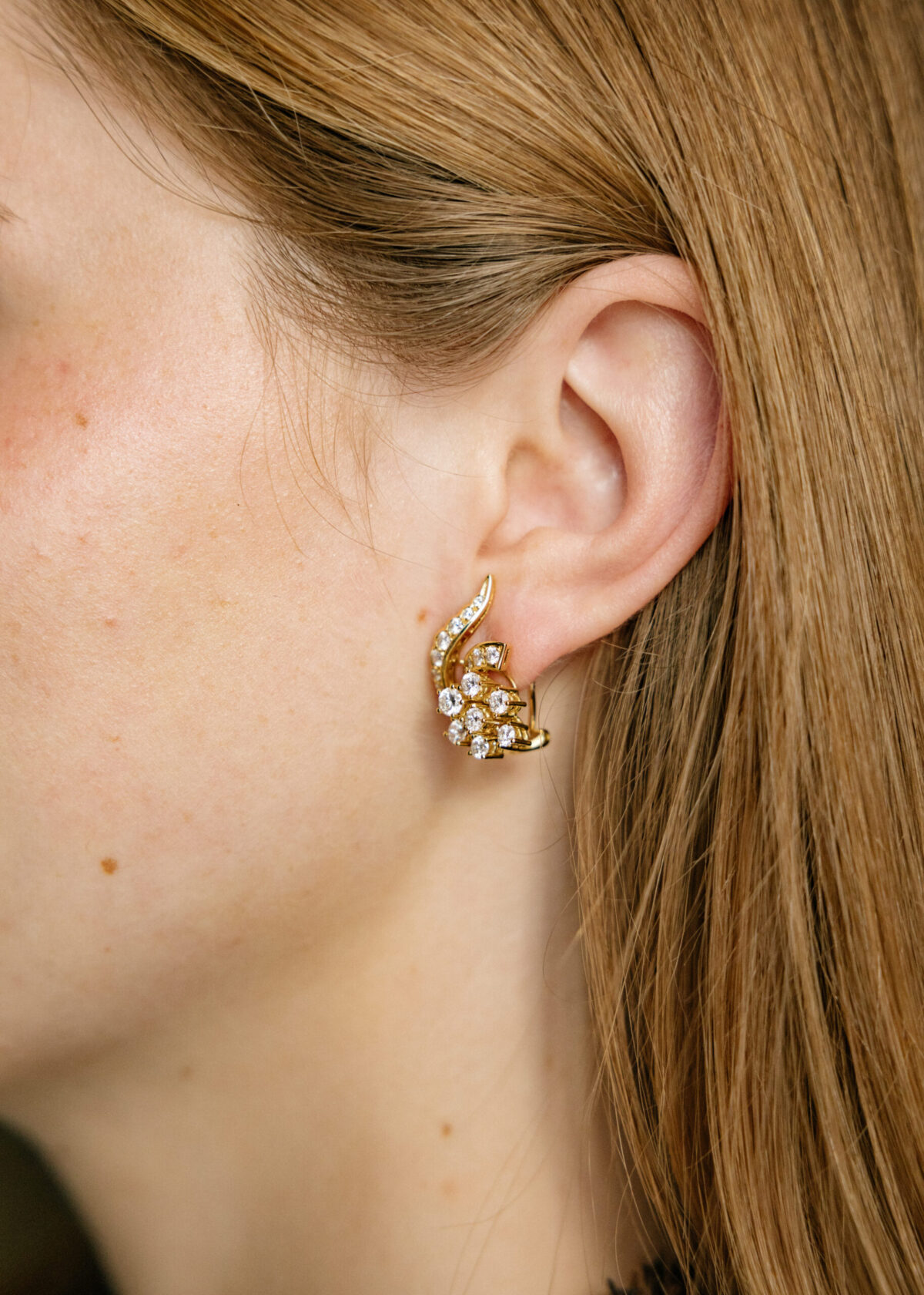 fd18 pendientes rosetas diamantes