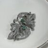 broche-doble-clip-art-deco-art-noveau-platino-diamantes-esmeraldas-coleccion (2) broche doble clip 1920