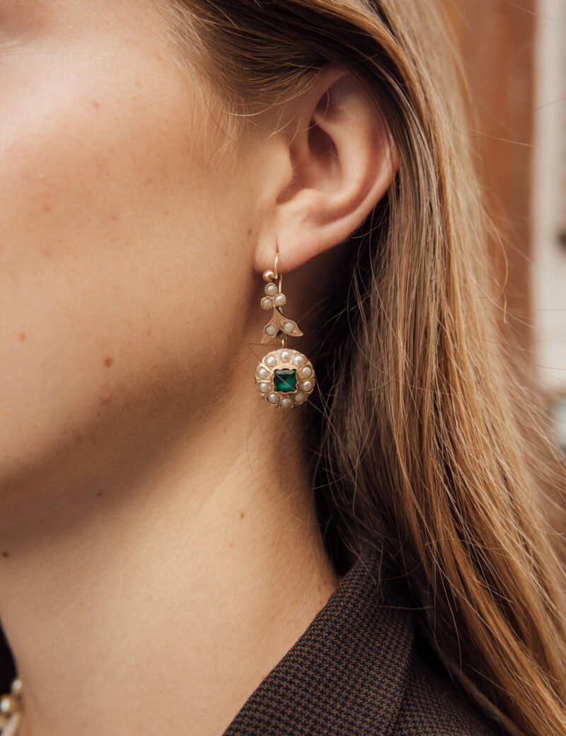 pendientes-antiguos-victorianos-oro-amarillo-18k-perlas-vidrio-verde (5) auto draft